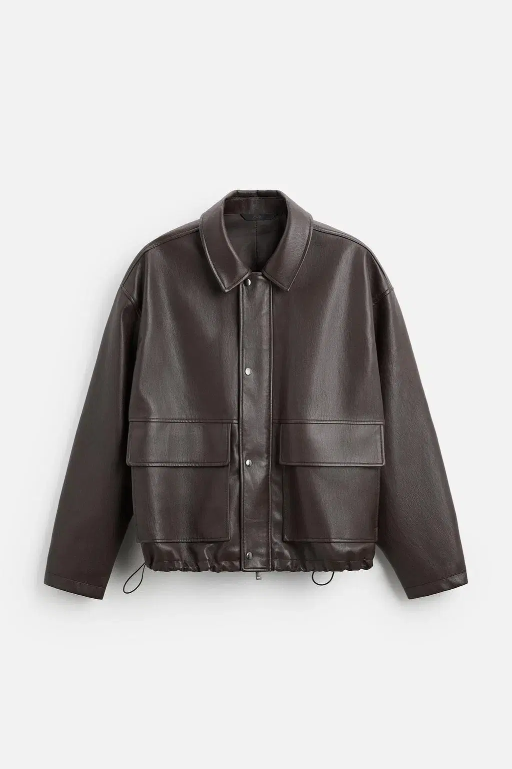 zara 자라 페이크 브라운 레더자켓 m사이즈