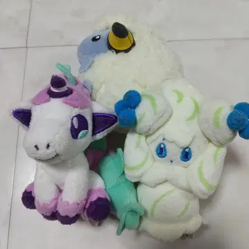 포켓몬 쁘띠 봉제 인형 가라루포니타 마호이핑 멜리푸 세트