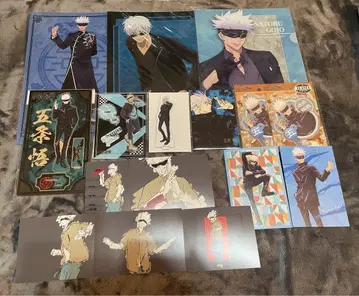 주술회전 고죠 사토루 정리 16점 아크릴 스탠드 클리어 파일 엽서 익명