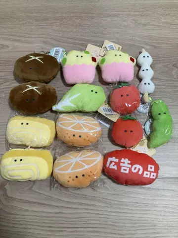 동그란 눈 반찬 도시락 키링 마스코트 토마토 표고버섯 계란말이