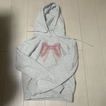 조각가 리본 후드티 빅 보우 크롭 후드티