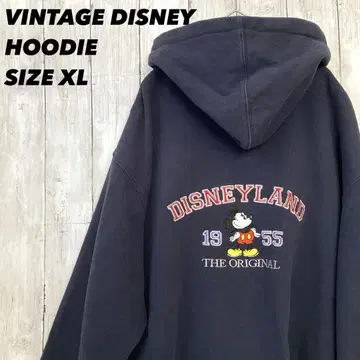DISNEY 미키마우스 자수 로고 집업 맨투맨 후드티 XL 헌옷