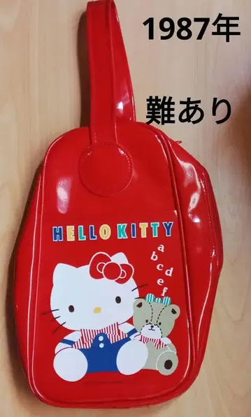 키티 신발 가방 1987년 신발 주머니 타이니 참 쇼와 레트로 레어