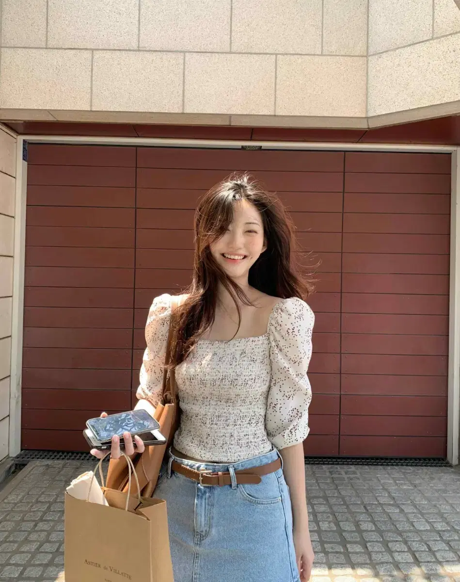 lovely dot blouse_beige