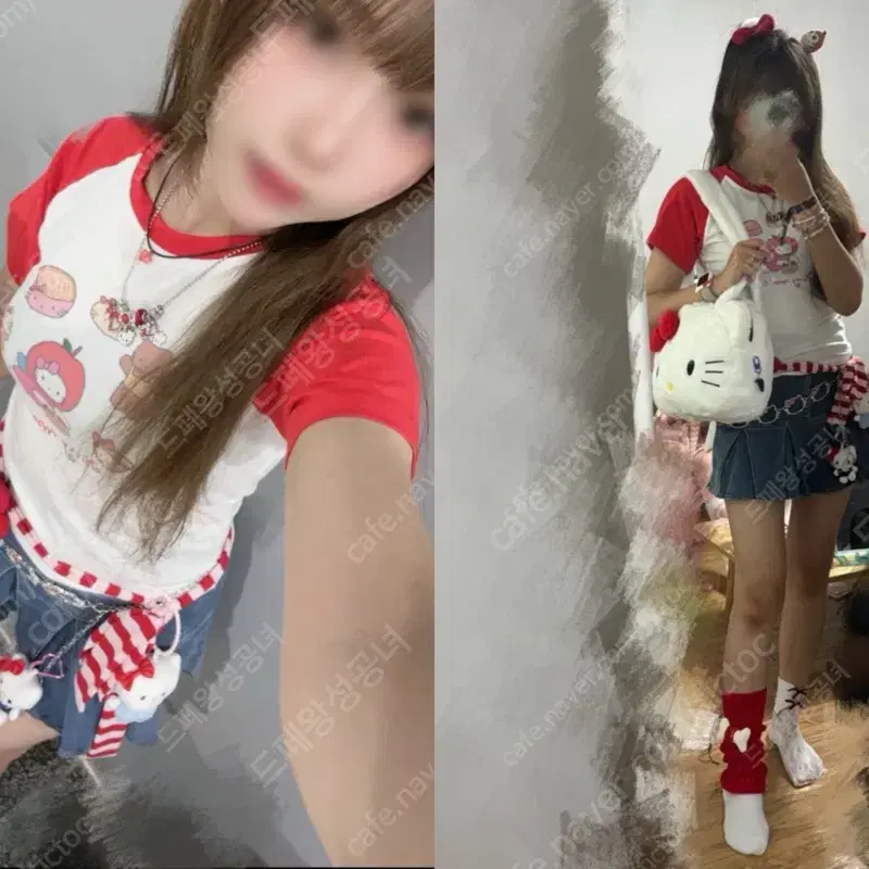 헬로키티 키티 산리오 컨셉 코스프레 졸업사진 핀터레스트 세트