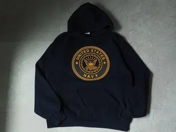 90's SOFEE NAVY 양면 프린트 리플렉터 네이비 후드티