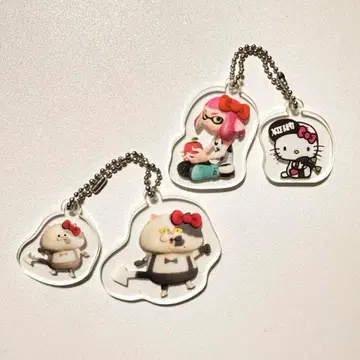 스프라툰2 산리오 콜라보 굿즈 아크릴 키링 컬렉션 2개