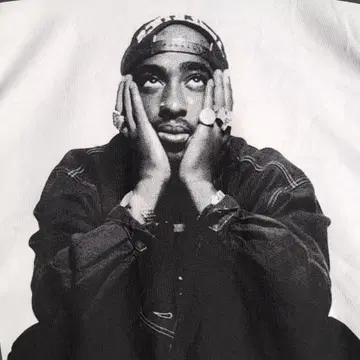 티셔츠 다크 그레이 랩 티 2PAC 투팩 2XL