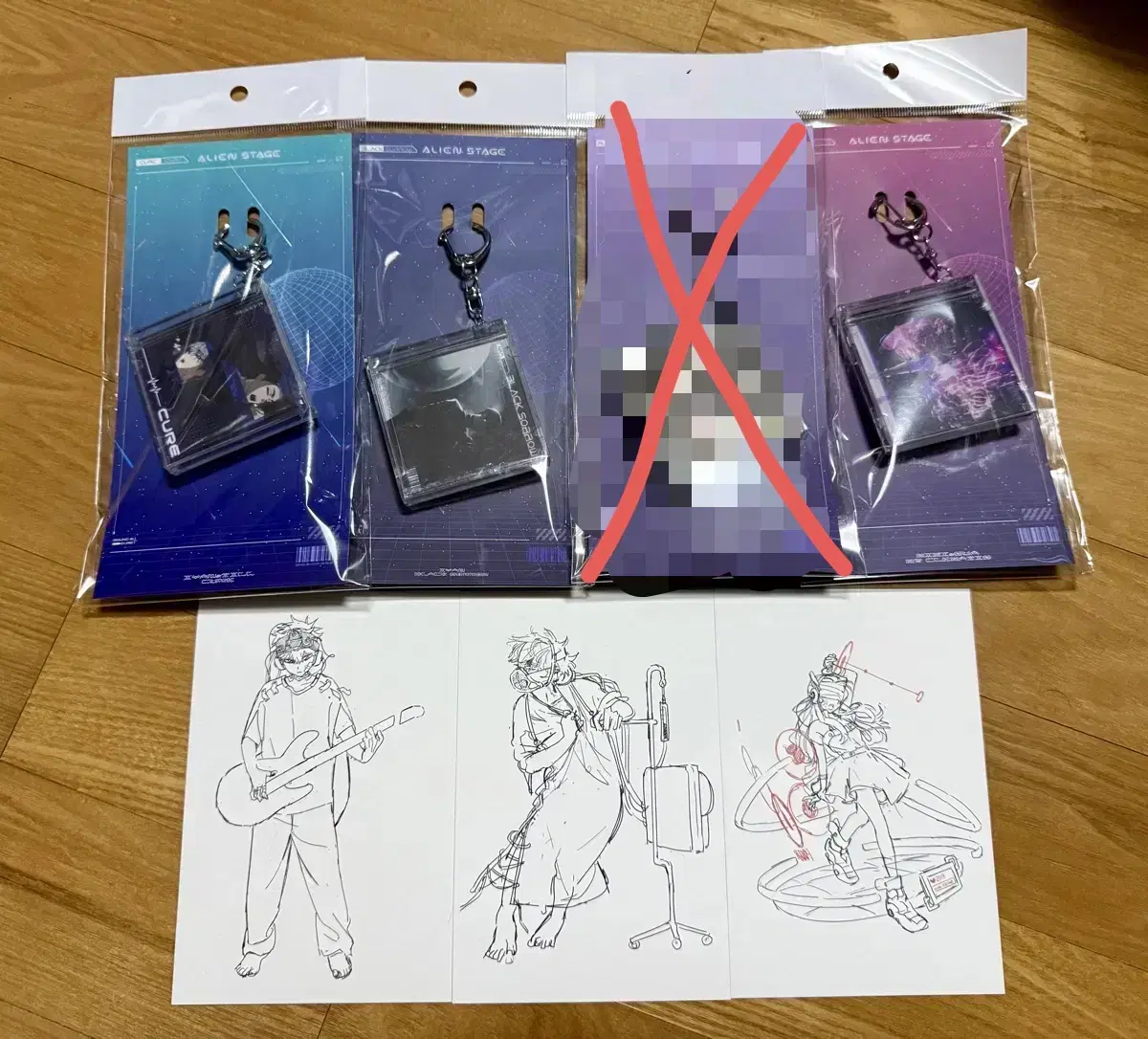 에이스테 에일리언스테이지 NFC CD 키링 이반 루카 틸 일괄