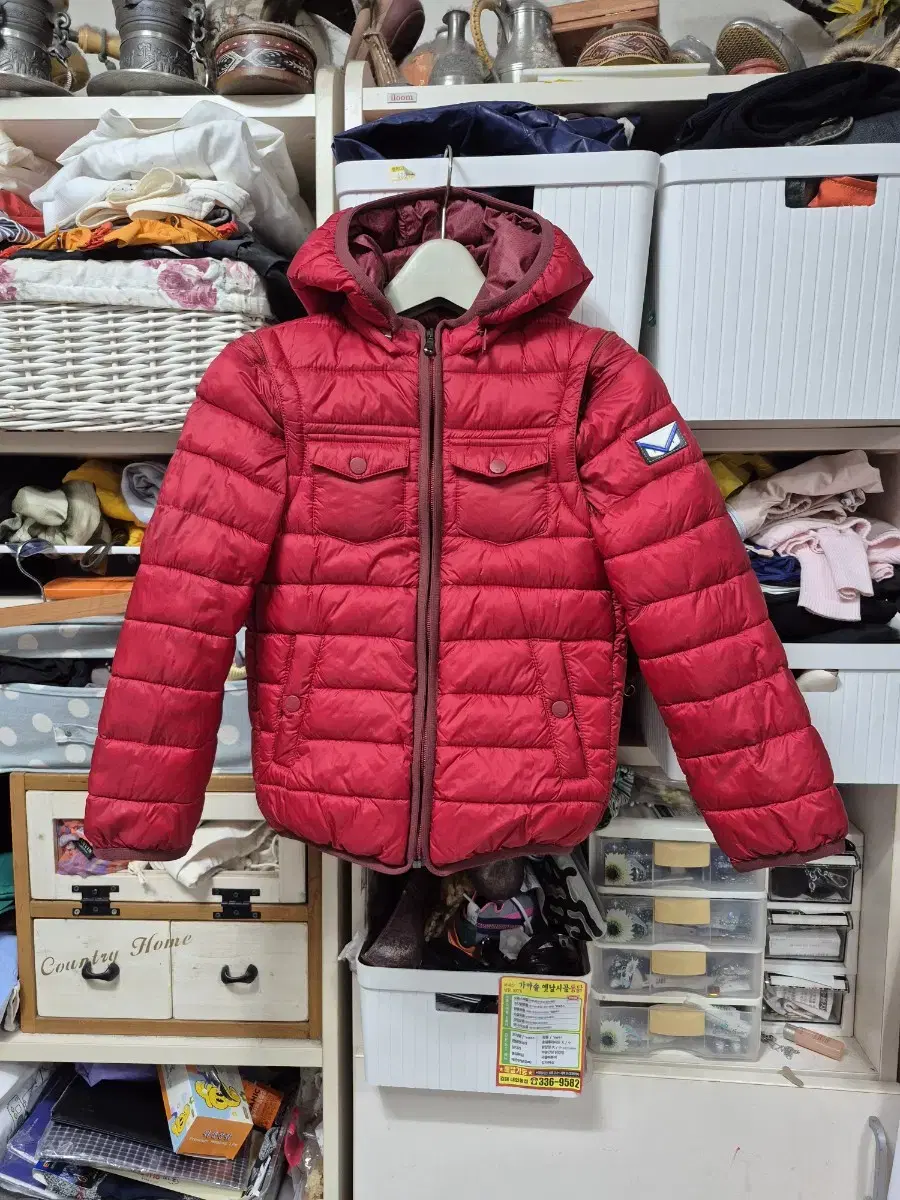 정품) 펜디  키즈(6세) 후드.경량 패딩 + 패딩조끼 =2벌효과: 공용