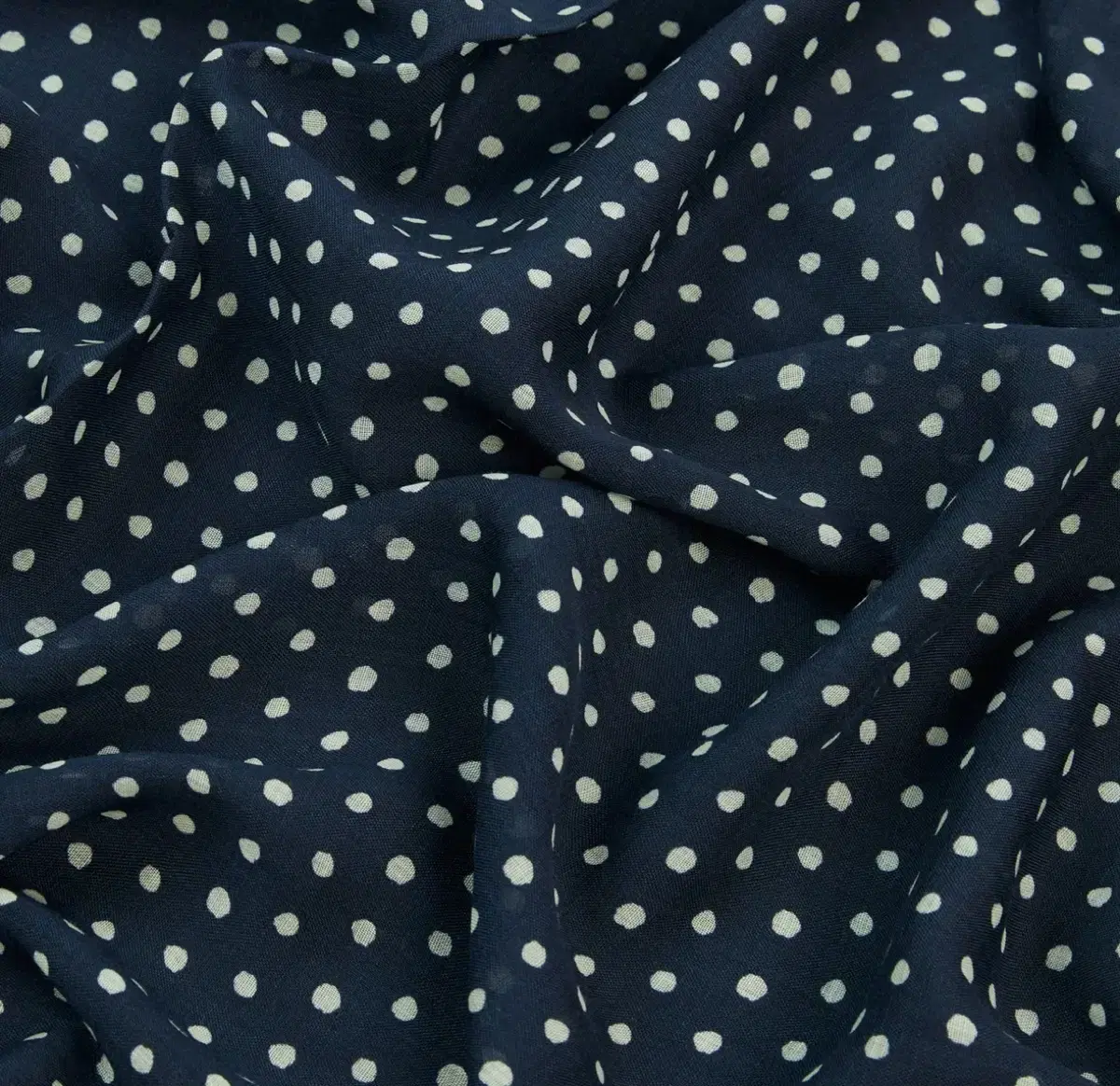 Drake's Navy Dot Scarf