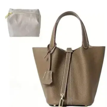 미사용 새상품 버킷백 가죽 파우치 포함