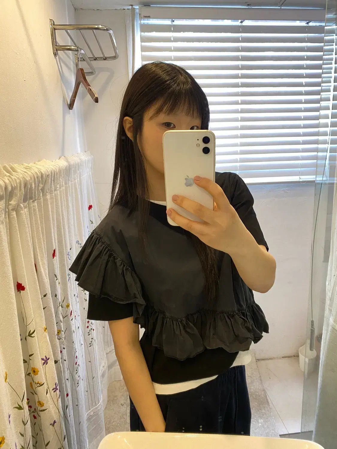 빈티지 러플 1/2 티셔츠 (Woman M) 12758