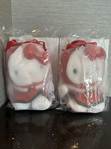 한정품 엑시브 헬로키티 봉제 인형 2개 세트