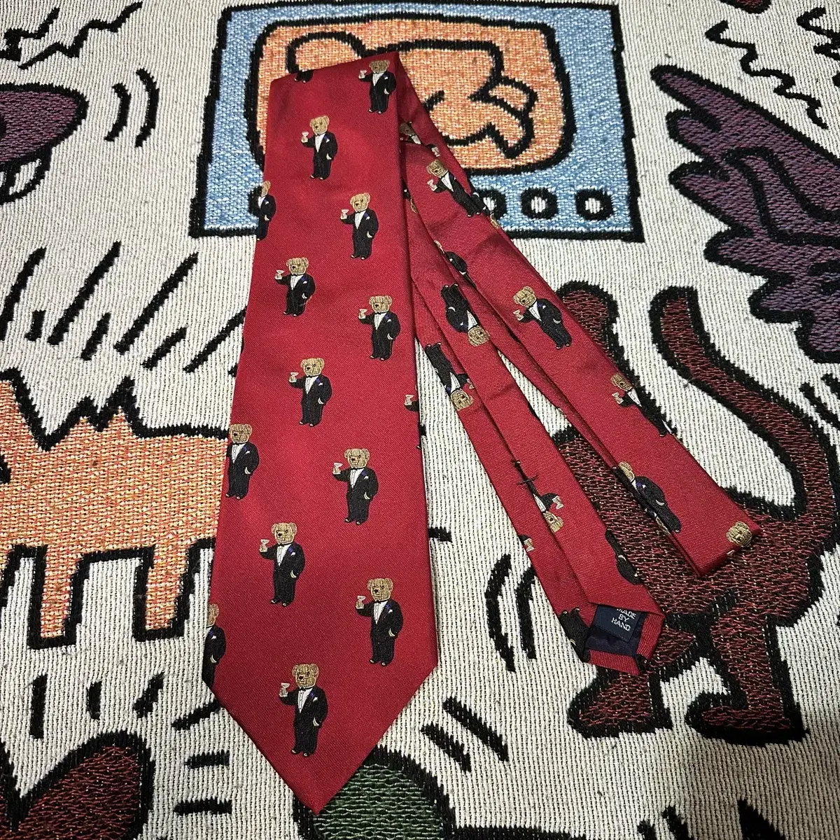 Polo Ralph Lauren Martini Bear Silk Tie