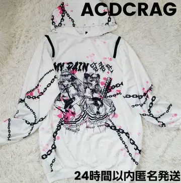 새상품 ACDCRAG my pain 콜라보 후드티 윙 체인 한국