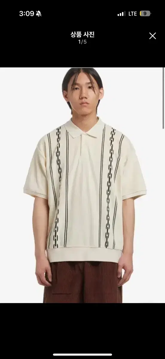 오베이 펜싸벨루어 니트 셔츠 반팔