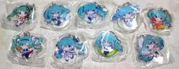 하츠네 미쿠 RACINGMIKU 아크릴 키체인 9개 세트
