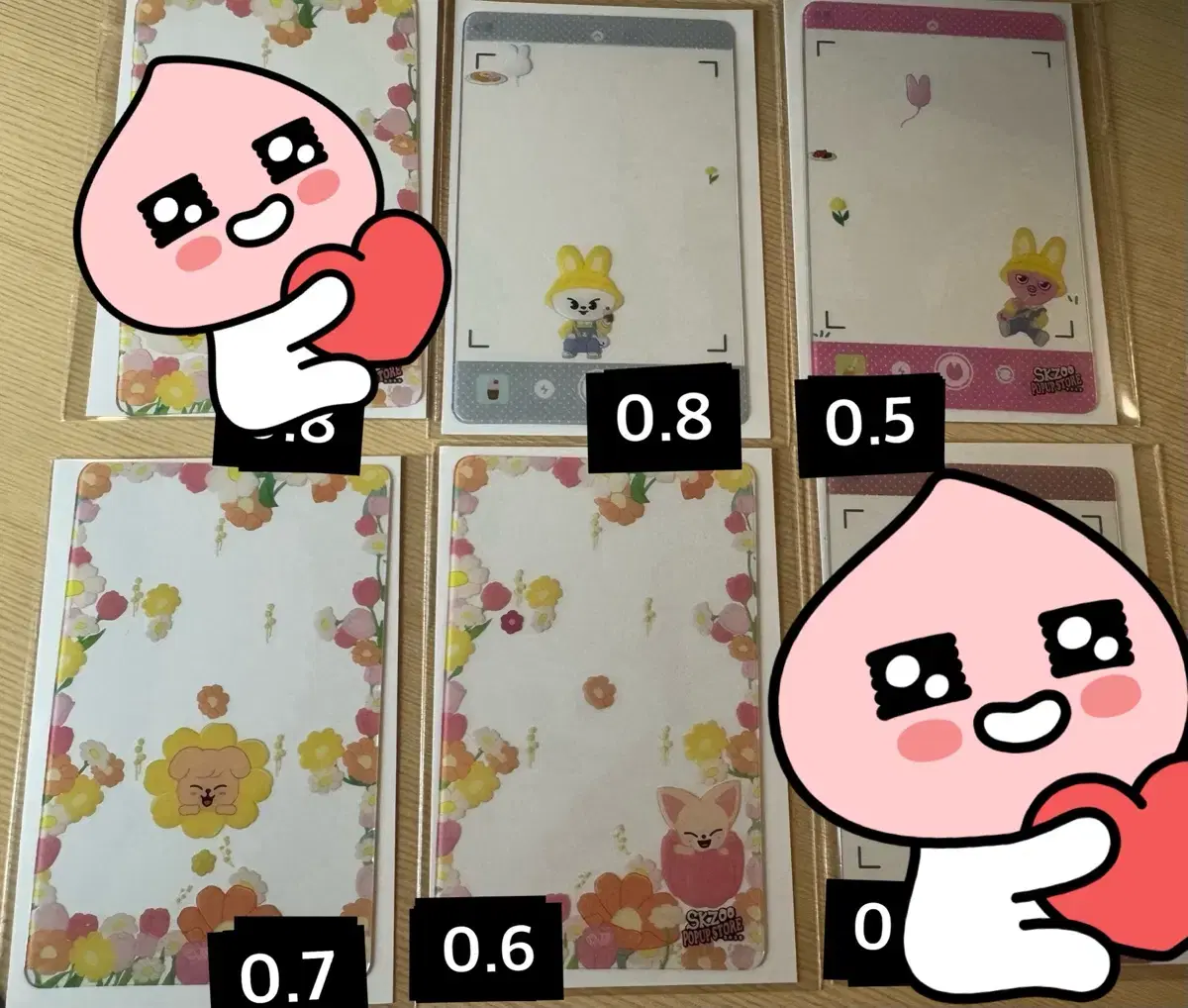 스키즈 일본 팝업 굿즈 특전 클리어 포토카드 카드 뽁아리 리빗 지니렛