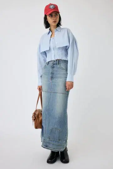 MOUSSY 데님 롱 스커트