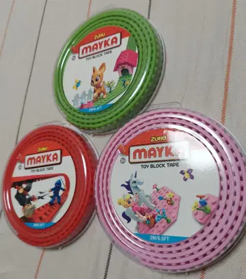 3개 ZURU MAYKA 브로테 완구 장난감 블록 테이프 3색 세트