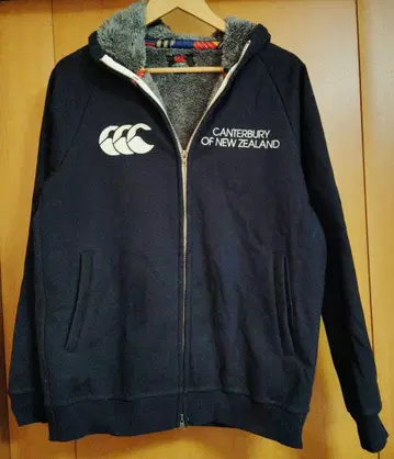 Canterbury 새상품 보아 안감 후드티 XL 후디 자켓 네이비