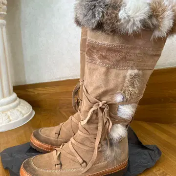 MANAS 퍼 레이스업 무스탕 부츠 새상품급! 38