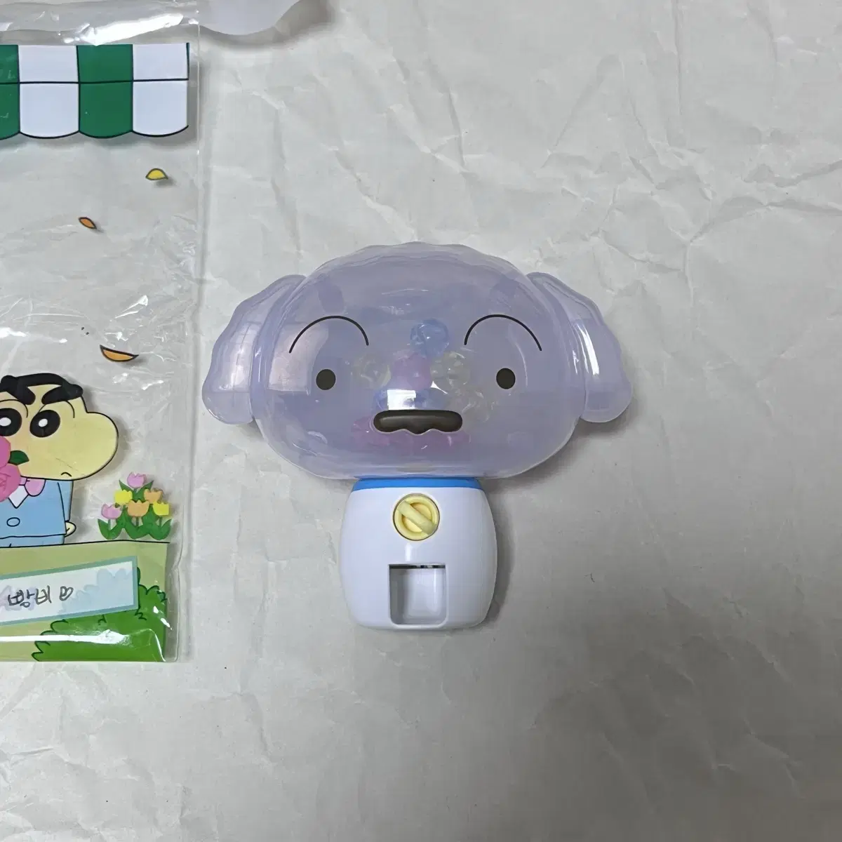 흰둥이) 반다이 크레용 신짱 짱구는 못말려 가챠 캡슐 머신 피규어