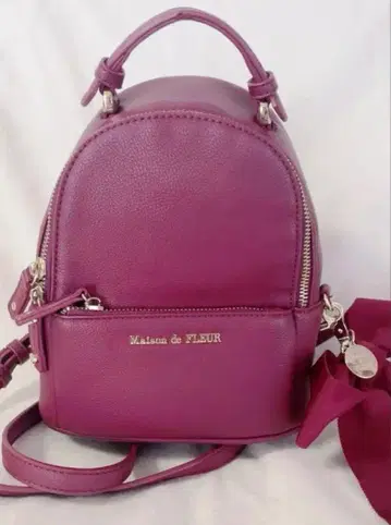 Maison de FLEUR 와인 레드 미니 백팩