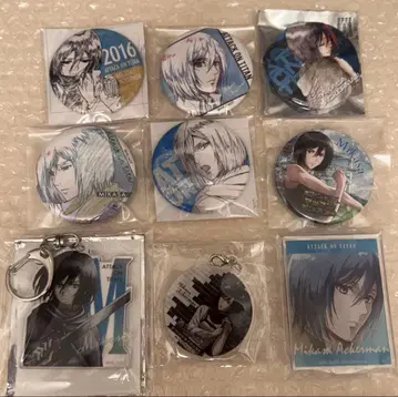 진격의 거인 미카사 wit studio 캔뱃지 9개 묶음 판매