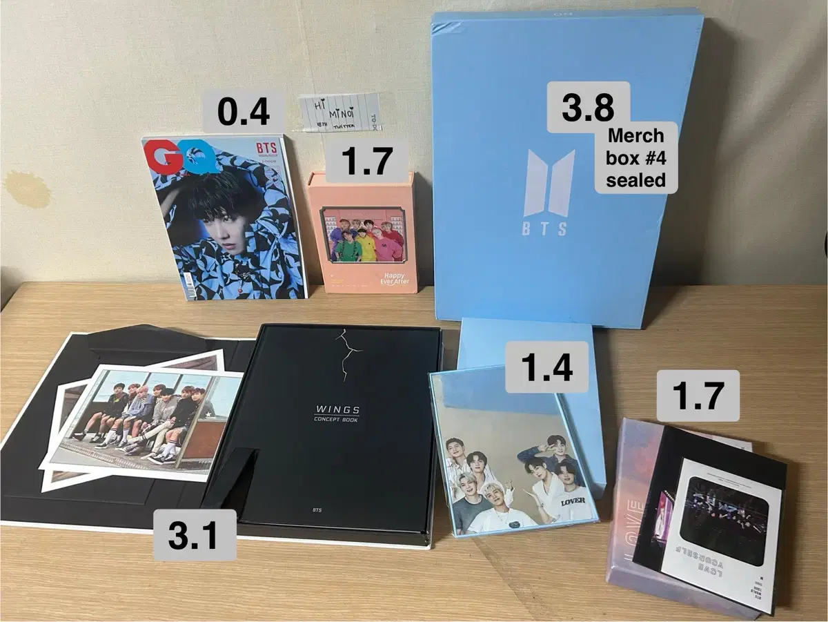 방탄 딥디 머스터 윙즈 컨셉북 포카 아미키트 머치박스 제이홉 정국 지민