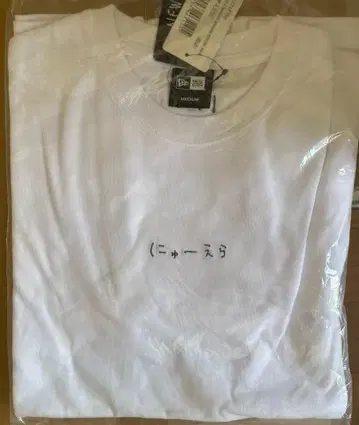 NEWERA 반팔 코튼 티셔츠 다카하시 아이 뉴에라 로고 화이트 M