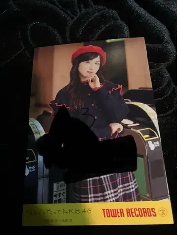 뭐니뭐니해도 AKB48 앨범 타워 레코드 엽서 친필 사인 이와타테 사호