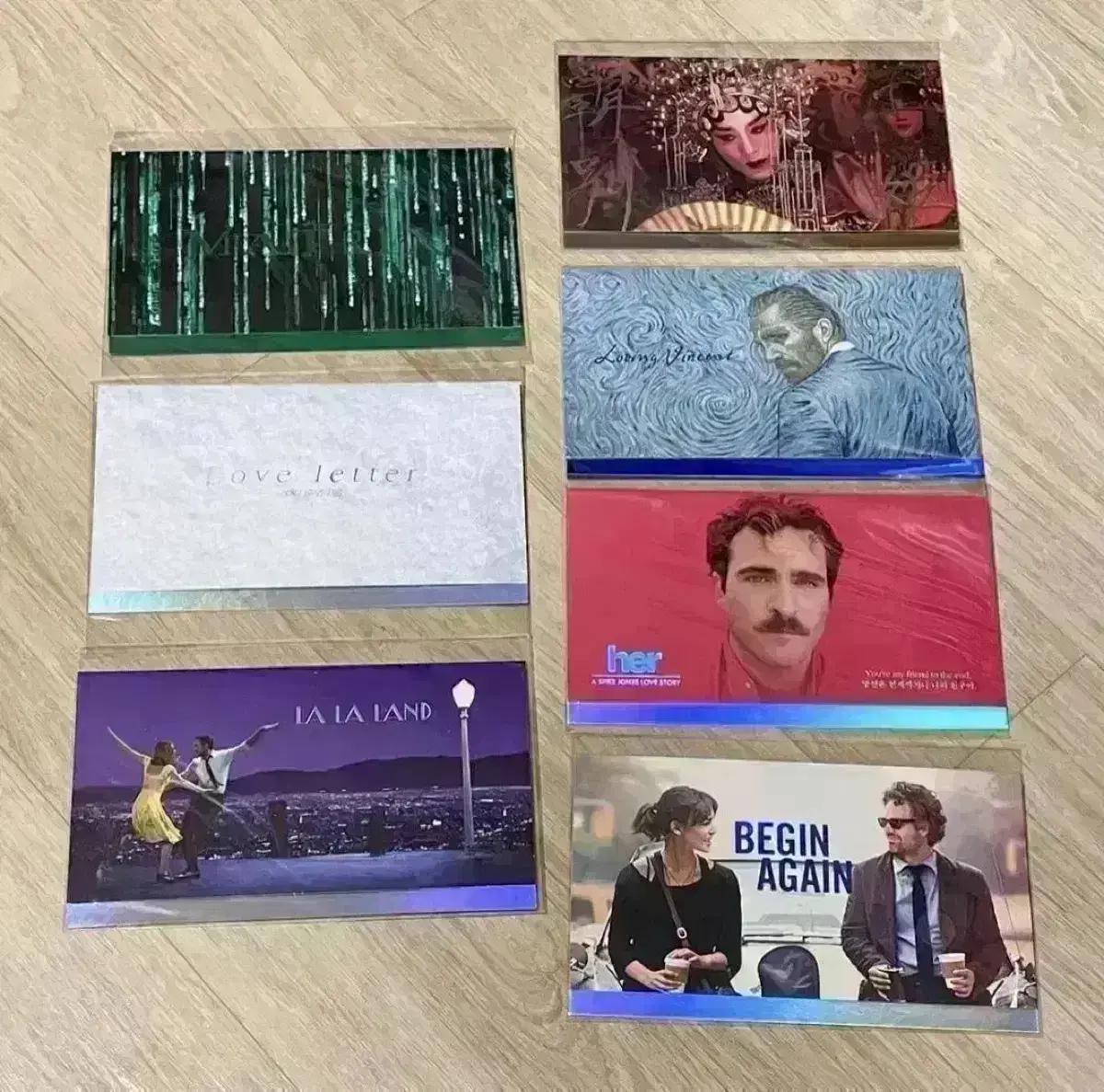 Matrix, La La Land, Limited Tickets, Love Letter, Loving Vincent, Her, Begin Again, Yongsan