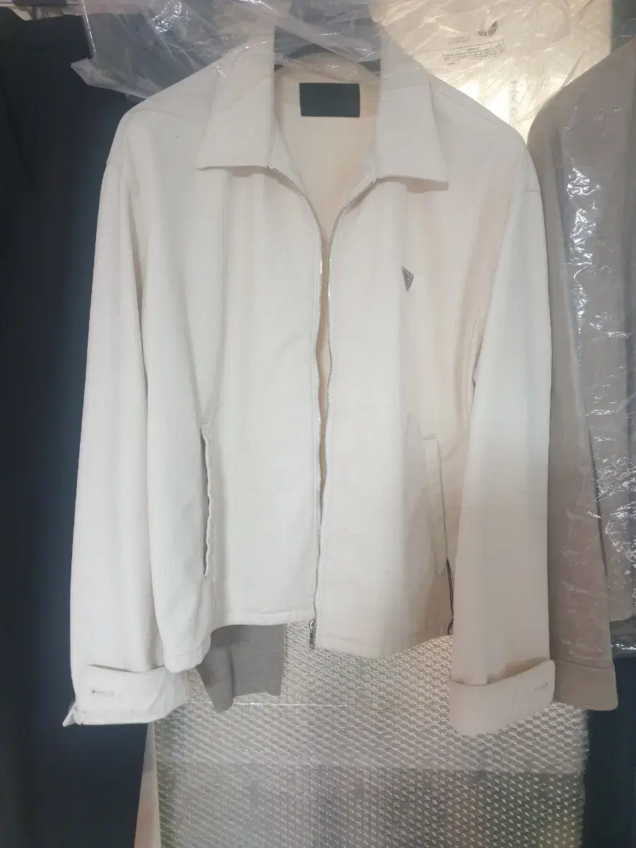 (XL) 프라다 벨벳 자켓 점퍼 블루종 데님 화이트 셔츠 패딩
