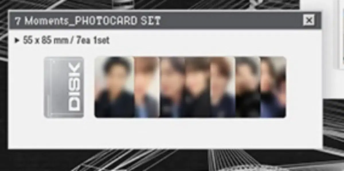 방탄 BTS 7 Moments 모먼트 포카 포토카드 공구 분철 정국 지민