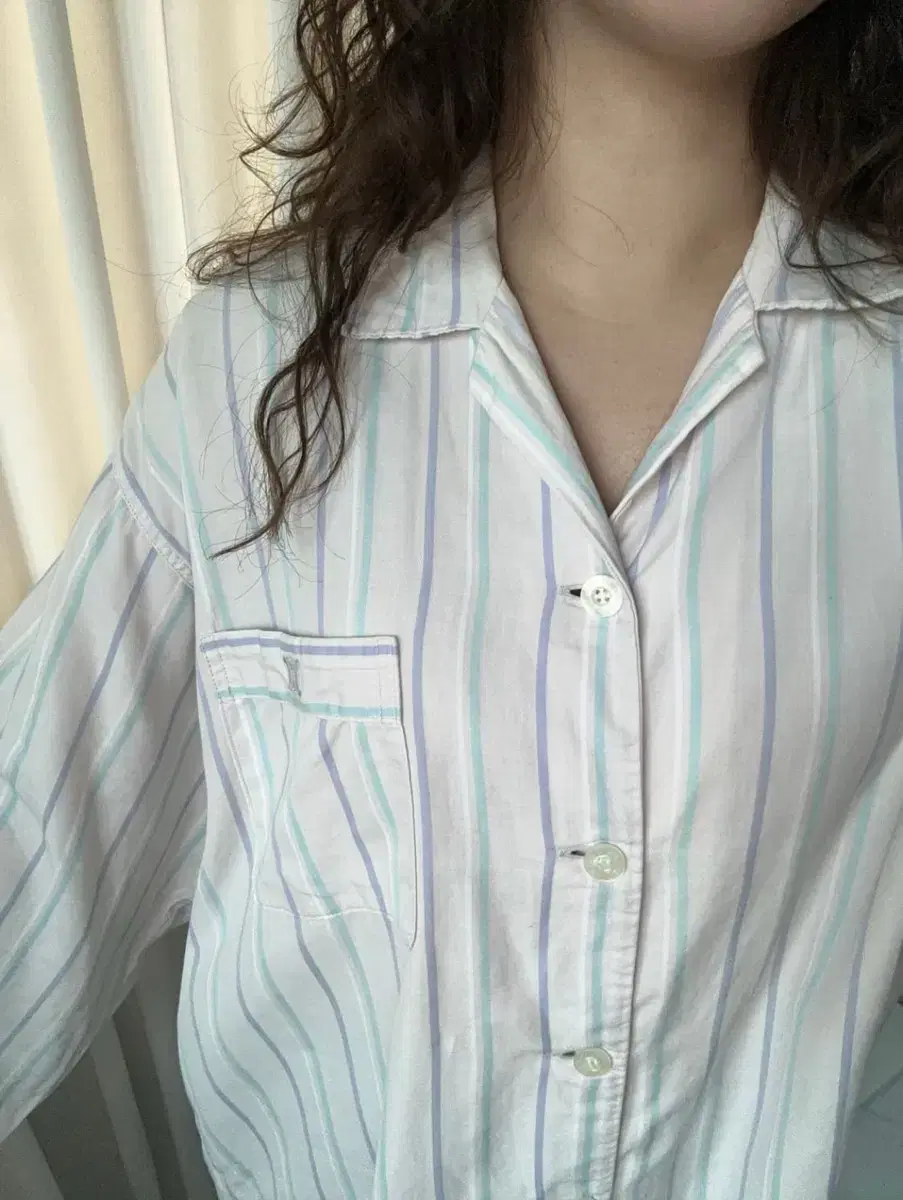 올드 셀린느 스트라이프 파자마st 셔츠