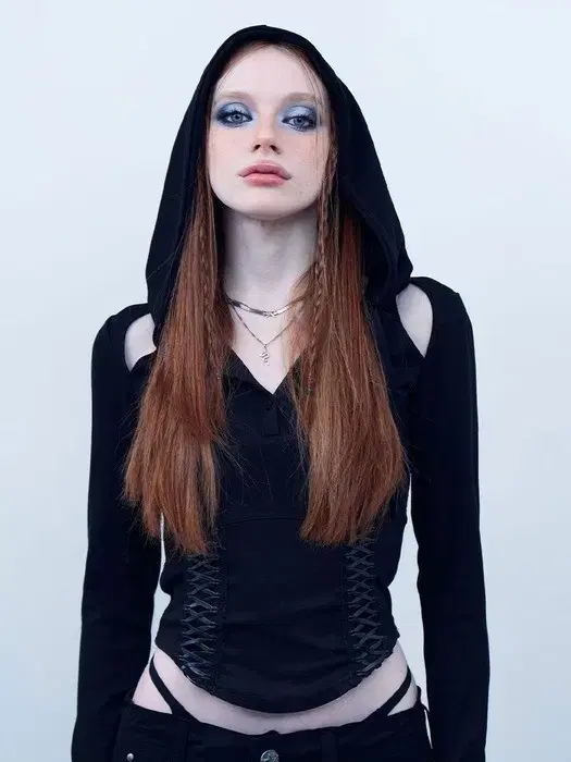 힐다 코르셋 후디 블랙 hillda Corset Hoodie