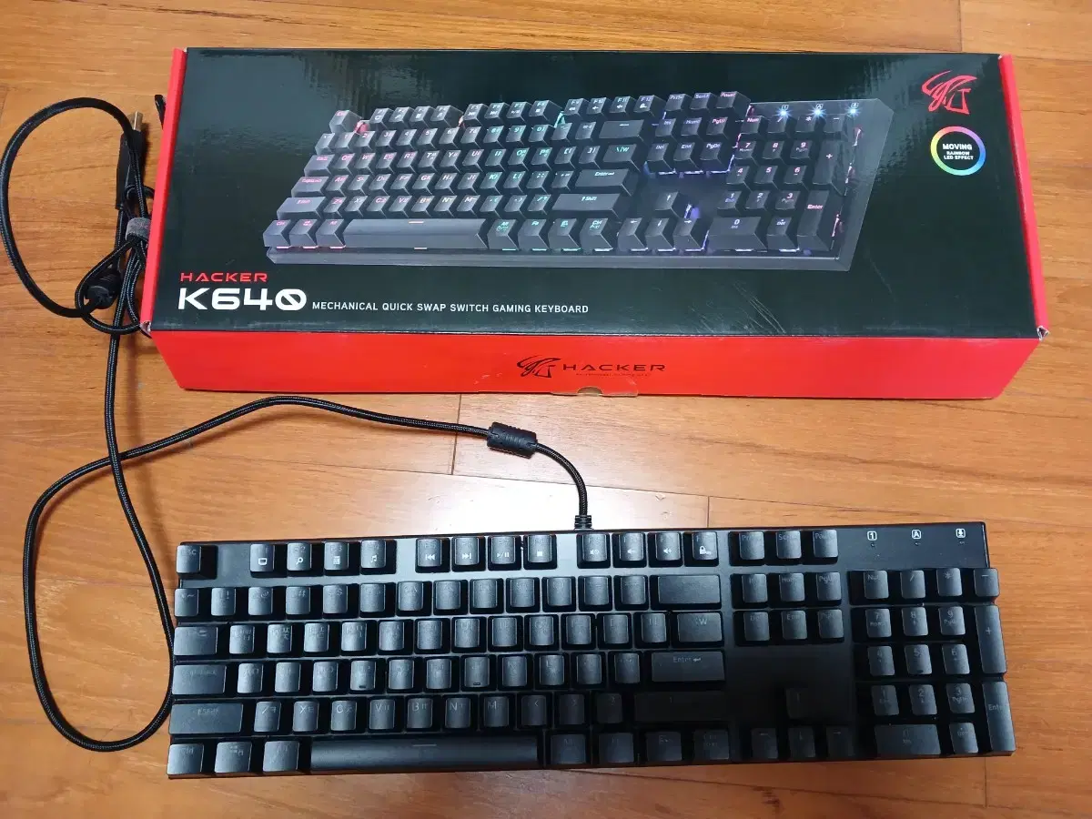 ABKO HACKER K640 청축 키보드 (거의사용X)