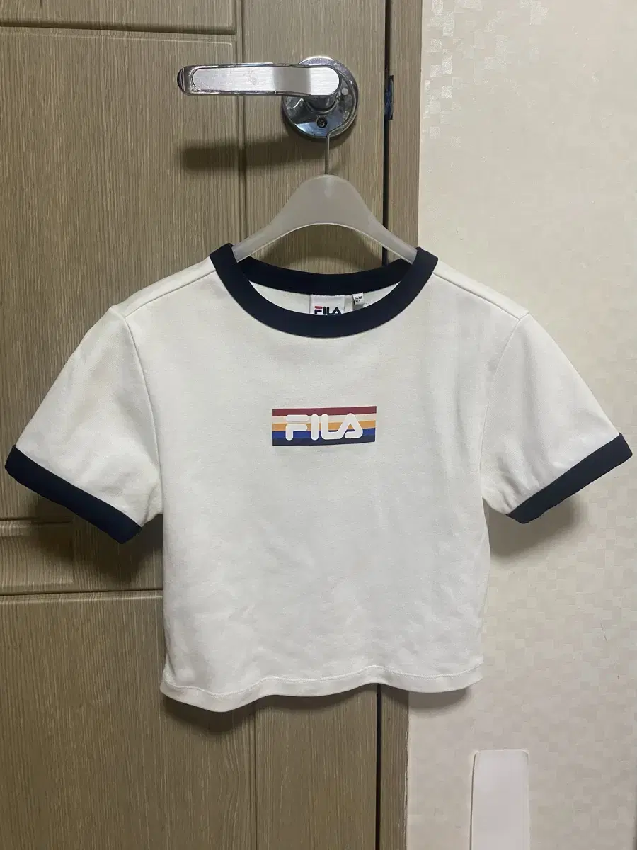 Fila Crop Short Sleeve Ringer Tee White