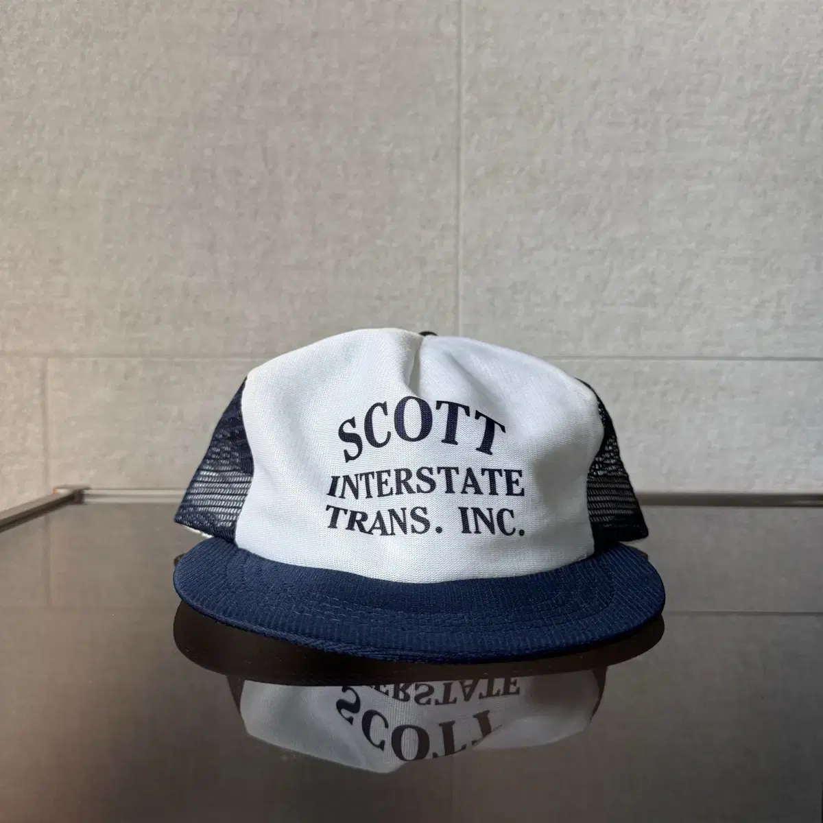 USA 빈티지 모자 메쉬캡 네이비 scott 90s