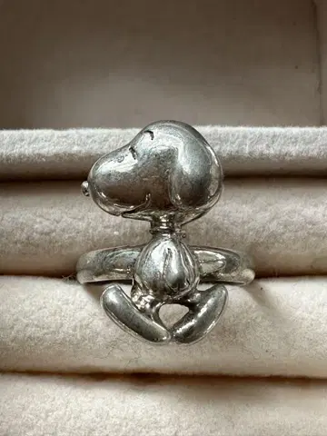 SNOOPY 스누피 빈티지 실버 925 반지 UFS 각인