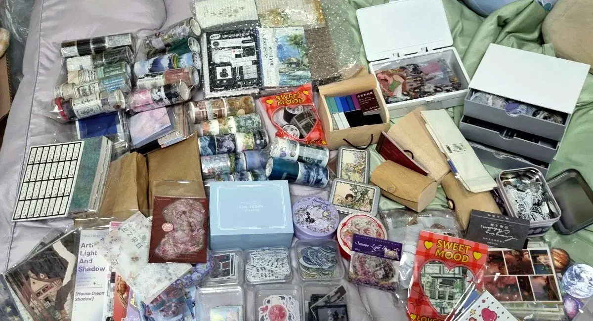 빈티지 다꾸 스티커 배경지 마테 처분