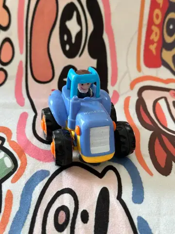 파란색 트랙터형 미니카 운전기사 포함