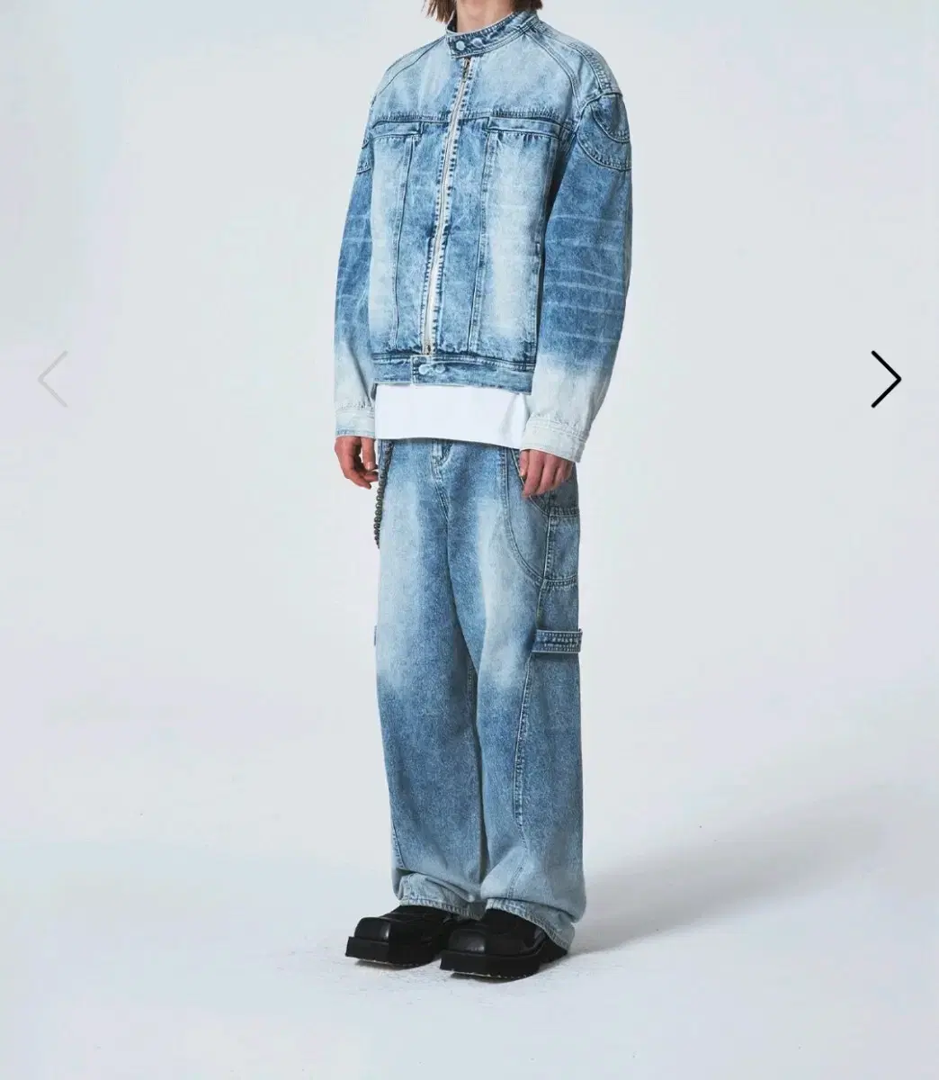 Maison Mineur Snap Biker Denim Pants Indigo 48
