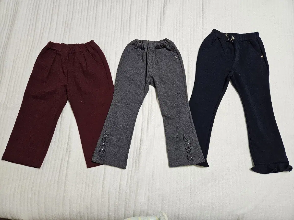 120사이즈 봄.가을 여아 바지 아기옷 3p