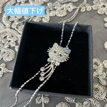 키티 태국 목걸이 크리스탈 장식