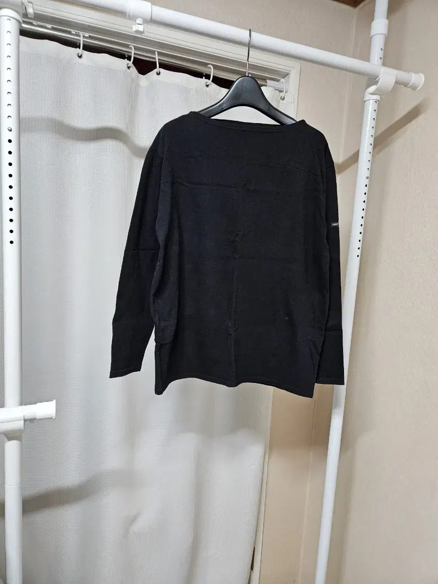 Saint James's Way Black Long-Sleeved Long-Sleeved T-Shirt Girlfriend Look Basic Item