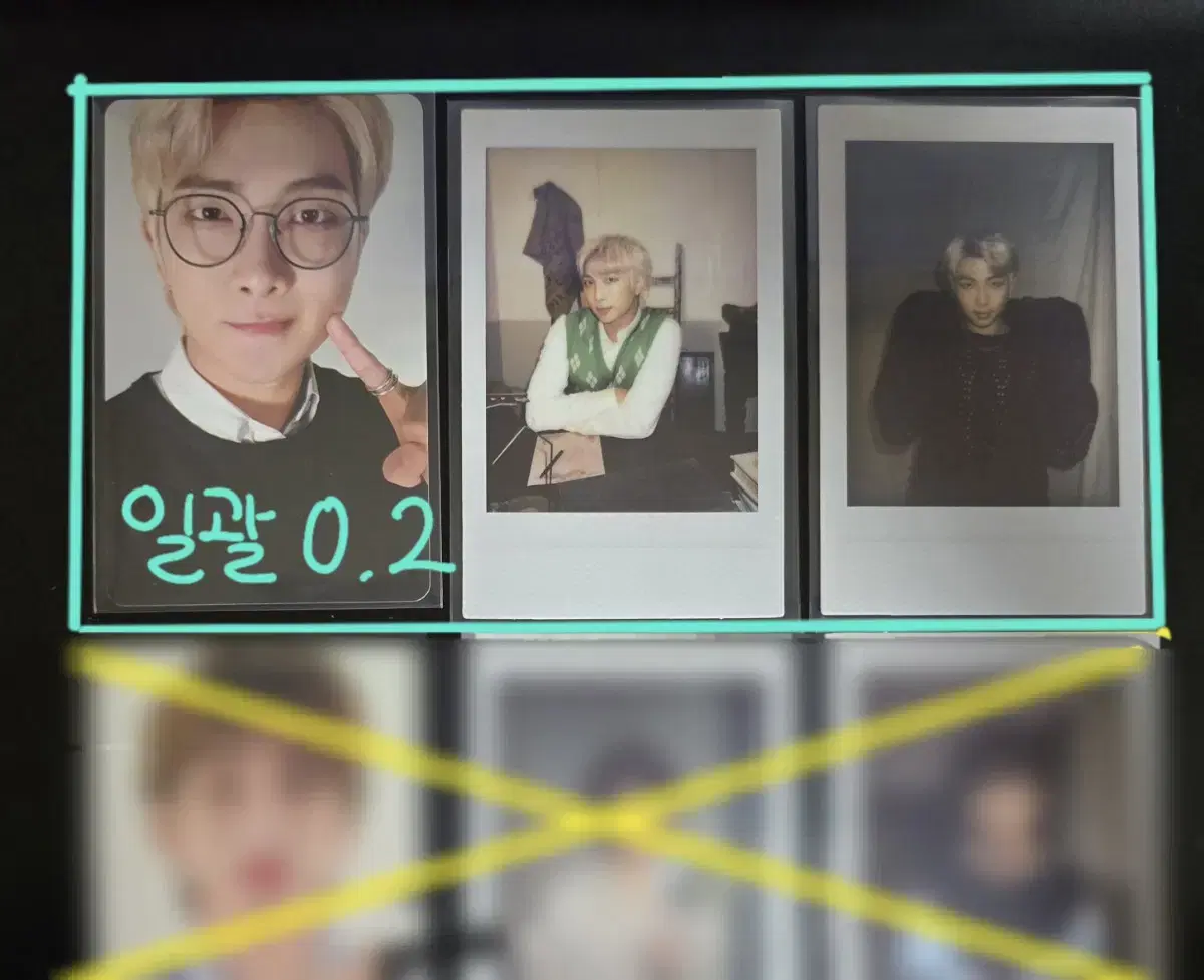 방탄소년단 데코키트 RM 남준 양면포카 폴라로이드 포카