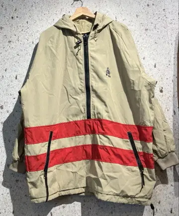 캐나다제 90s-00s BEG OR BORROW 하프 지퍼 나일론 후드티